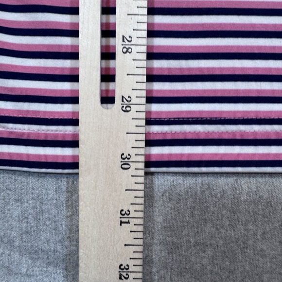 Vineyard Vines Polo Shirt Mens Medium Performance Pink Striped‎ Golf Stretch - Picture 5 of 9